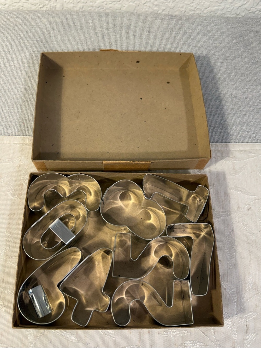 Vintage 1970s/80s Current Inc Metal Numeral Cookie Cutters Set 0-9 Original Box
